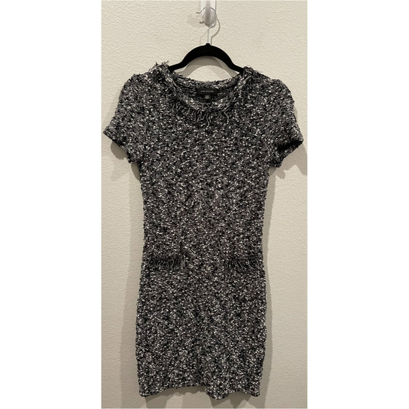 ANN TAYLOR Black And White Bodycon Mini Dress - Picture 1 of 4